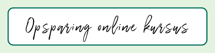 Opsparing online kursus - Kend Dine Penge